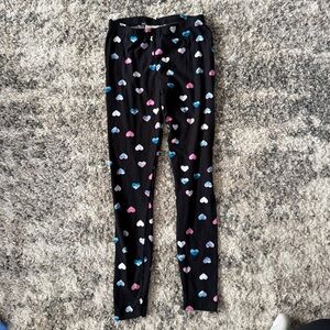 Bobbie Brooks Kids Leggings with Heart Pattern - Black, Pink, Blue, White